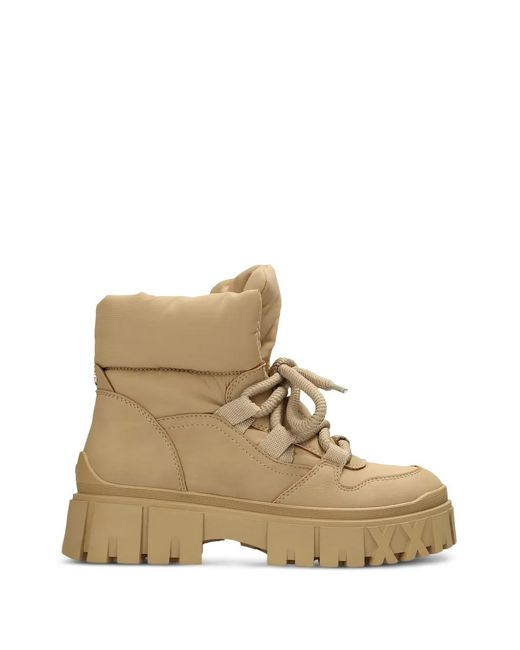Mexx Natural Quilted Lace-Up Boots