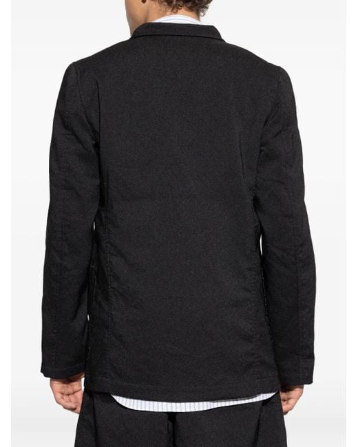 Comme des Garçons Black Patch-Pocket Buttoned Blazer for men