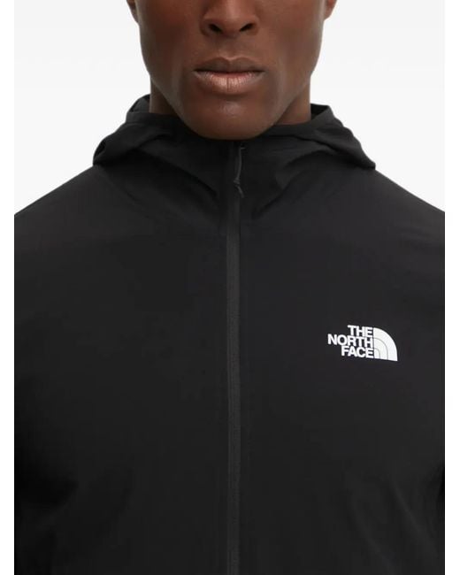 The North Face Black Logo-Print Zip-Up Hoodie for men