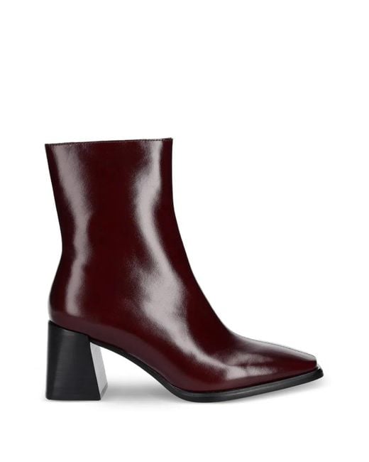 Jeffrey Campbell Purple Sherpal Leather Ankle Boots