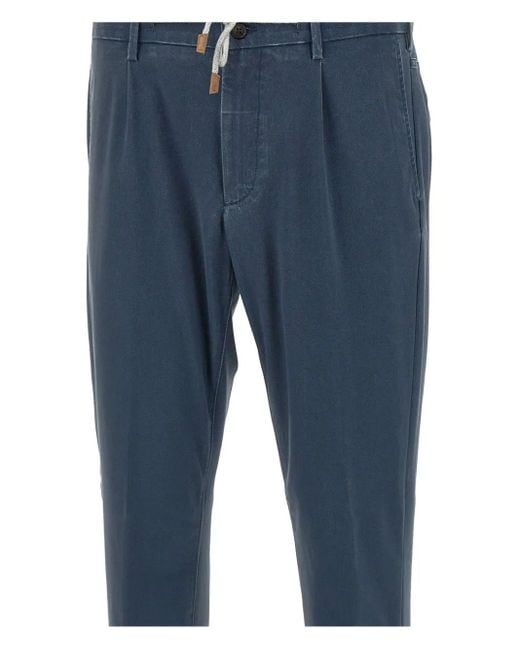 Eleventy Broek Met Toelopende Pijpen in het Blue voor heren