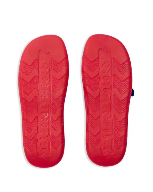Burberry Red Stingray Perforated Slides