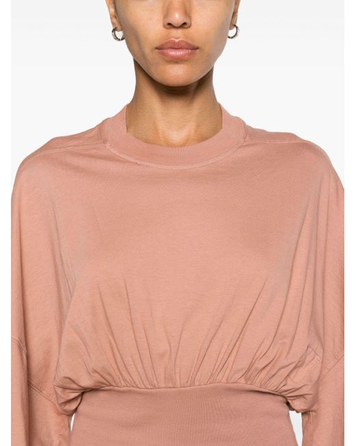 Rick Owens Pink Cinched Tommy Ruched Minidress