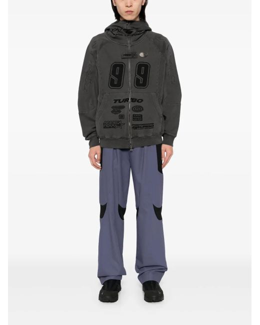 Aape By A Bathing Ape Black Motifs-Embroidered Hoodie for men