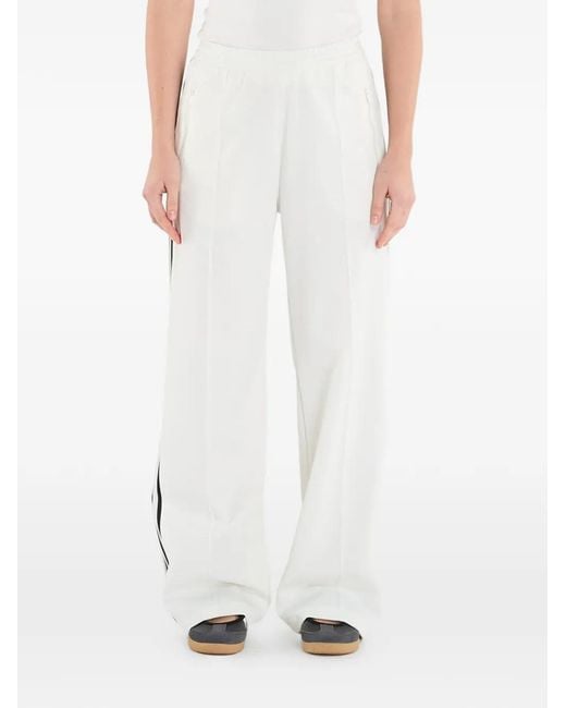 Adidas White Pleated Track Pants