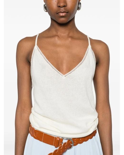 N°21 White V-Neck Top