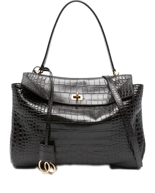 Balenciaga Black Medium Rode Tote Bag
