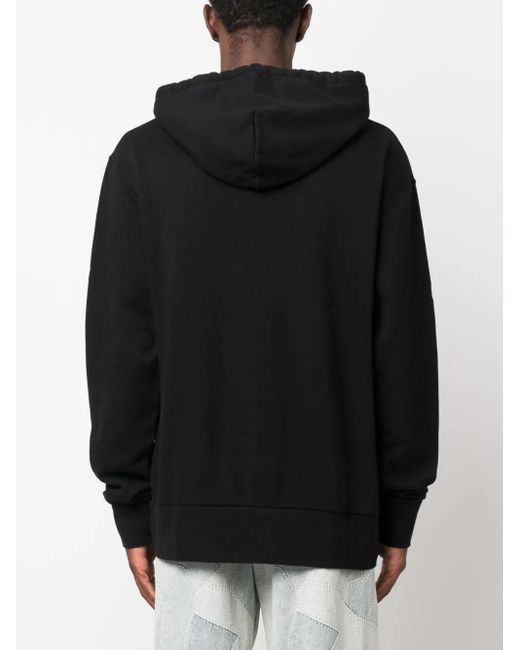 J.W. Anderson Black Logo-Embroidered Cotton Hoodie for men