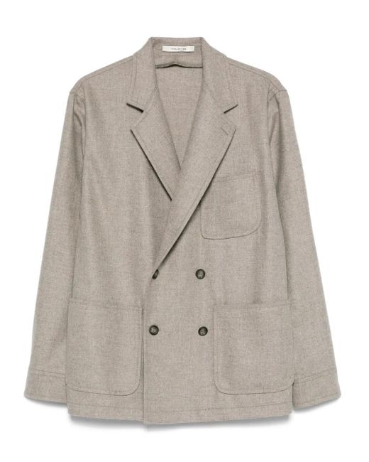 Tagliatore Gray Double-Breasted Blazer for men