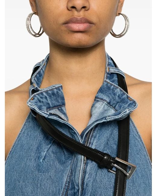 Coperni Blue Open-Back Midi Dress
