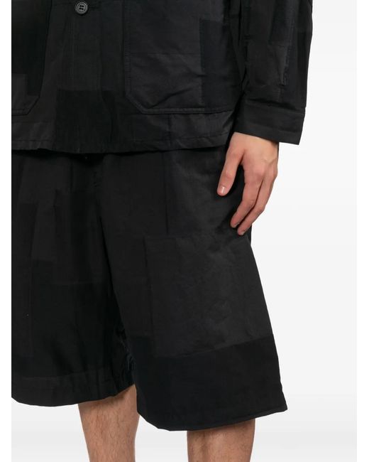 Comme des Garçons Black Patchwork Shorts for men