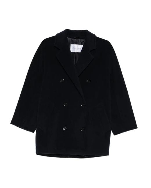 Max Mara Black Double-Breasted Coat