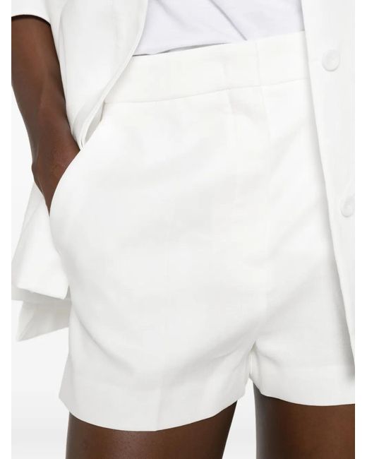 Fendi White Pressed-Crease Tailored Shorts