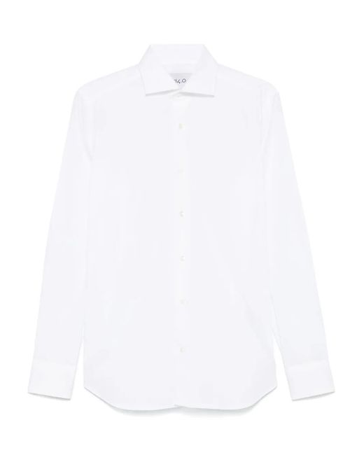 メンズ D4.0 スプレッドカラー シャツ White