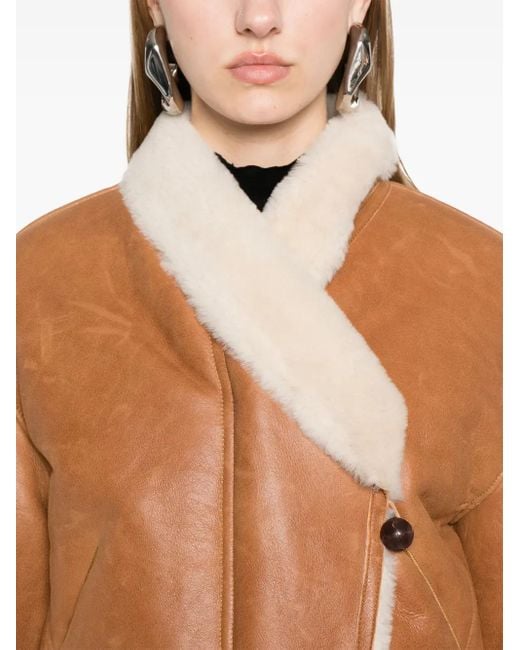 Isabel Marant Eriana レザージャケット Brown
