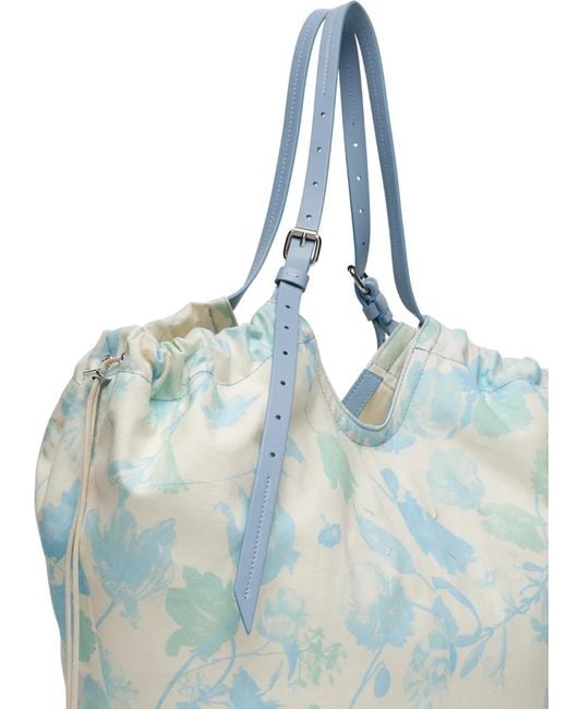 Maison Margiela Blue Drawstring Bag Shopping Medium