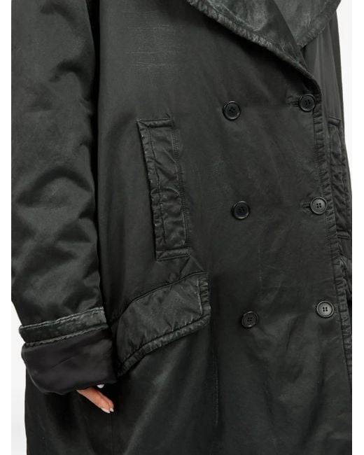 Abrigo con doble botonadura MM6 by Maison Martin Margiela de color Black