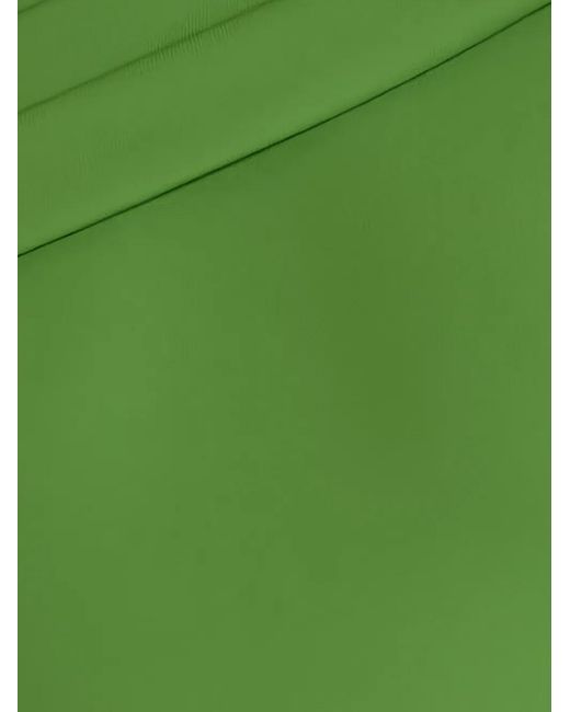 Tadashi Shoji Green Bow One-shoulder Maxi Dress