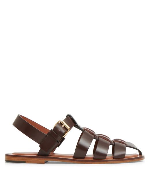 Mansur Gavriel Brown Fisherman Sandals