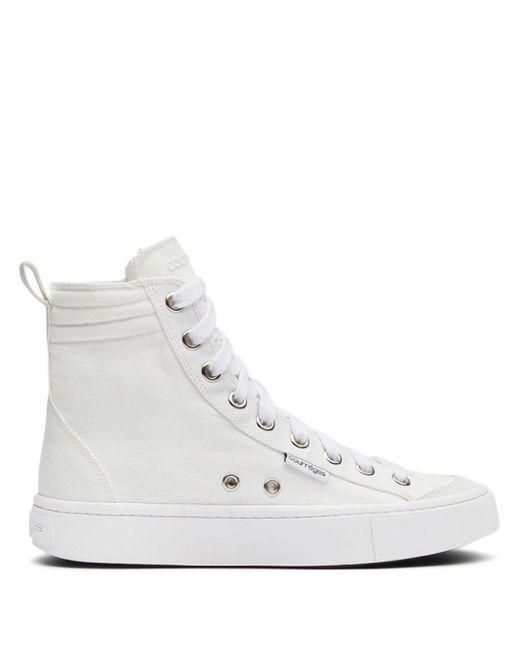 Courreges White Panelled Canvas Sneakers