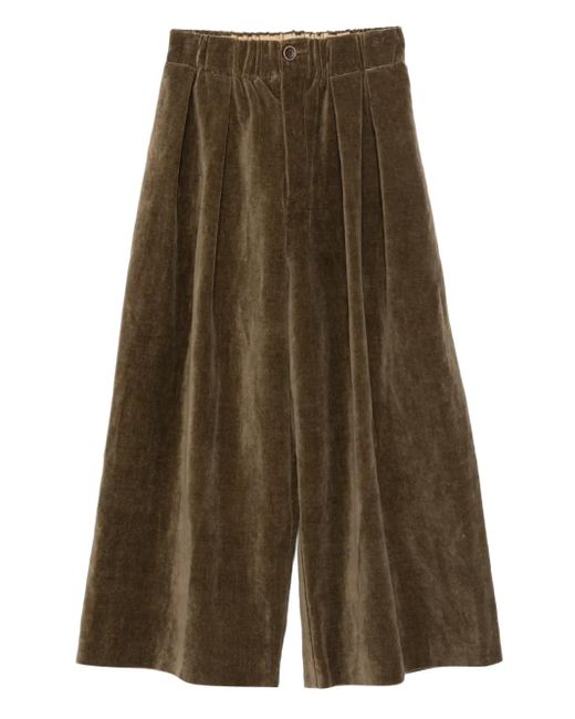 Uma Wang クロップド ワイドパンツ Green