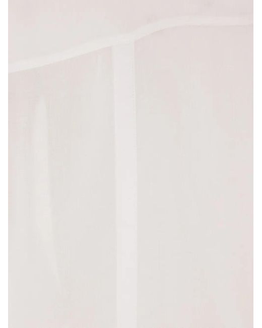 Yohji Yamamoto White Semi-Sheer Shirt for men