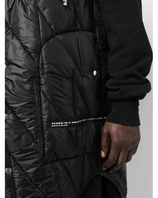 Chaleco Acolchado Rick Owens de hombre de color Black