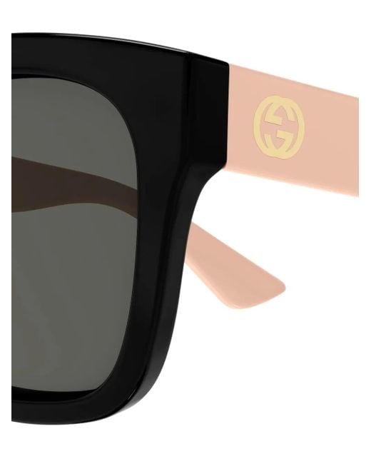 Gucci Black Square-Frame Sunglasses