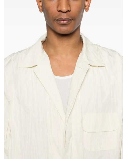 GONGDID DESIGN White Flap-Pocket Jacket for men