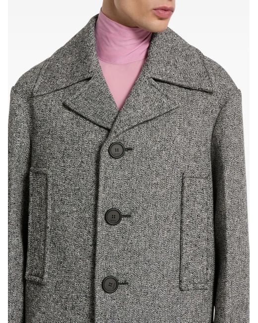 Abrigo Con Botones Gucci de hombre de color Gray