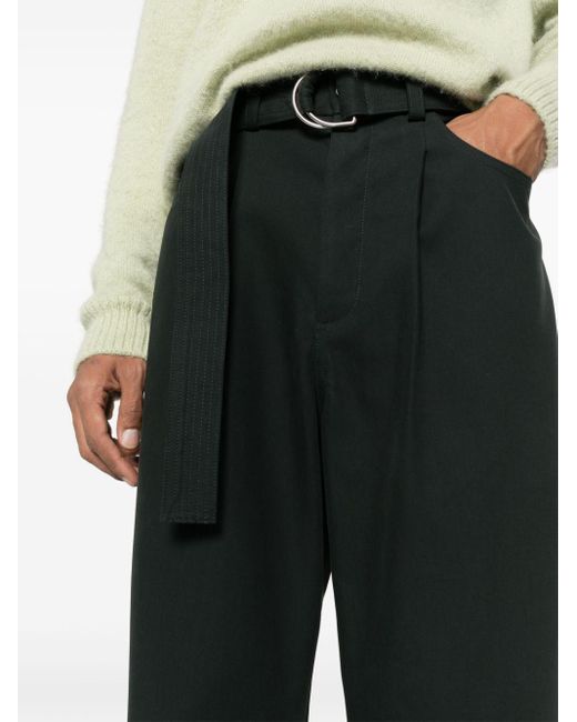 Nanushka Black Wide-leg Cotton Trousers for men