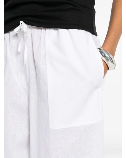 Totême  White Drawstring-Waist Trousers