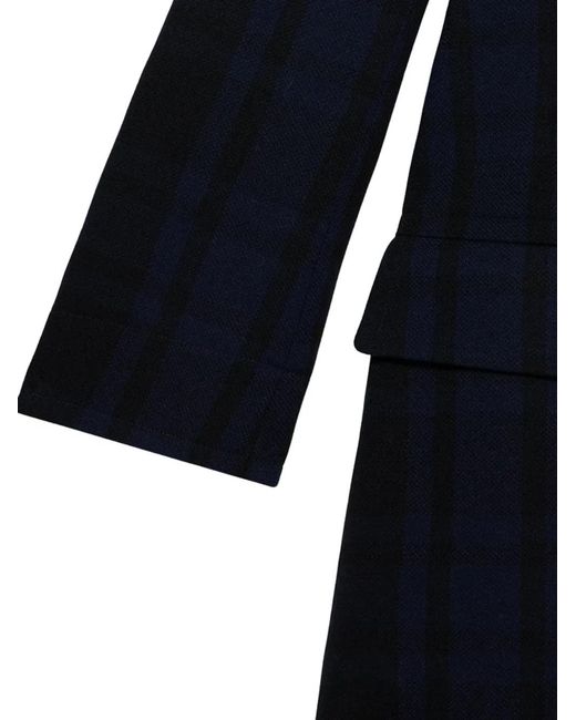 Fortela Blue Winston Double-Breasted Coat for men
