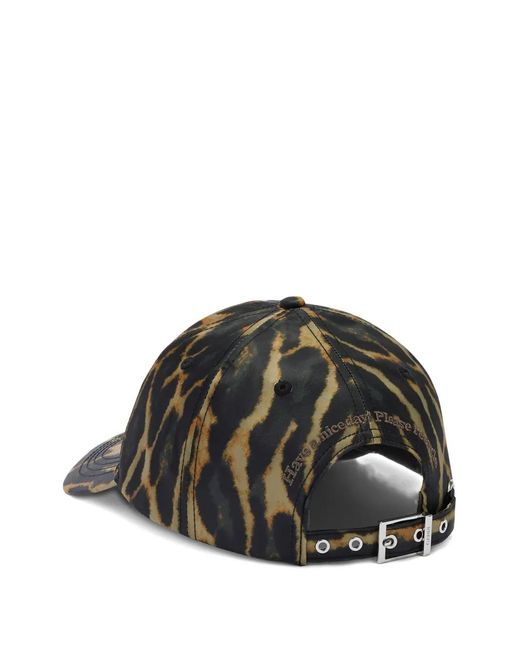 Ganni Green Printed Nylon Cap