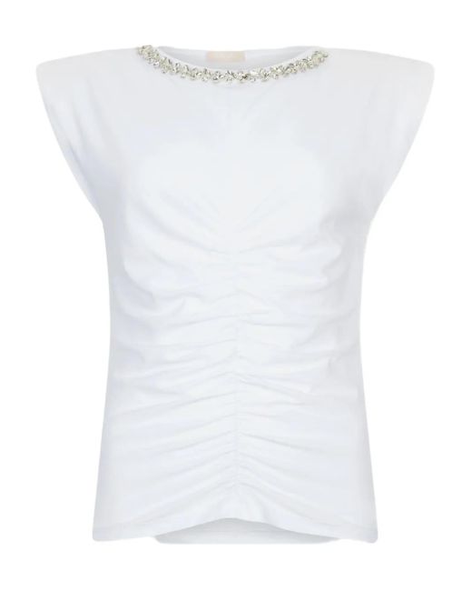 Liu Jo White T-Shirt mit Strass