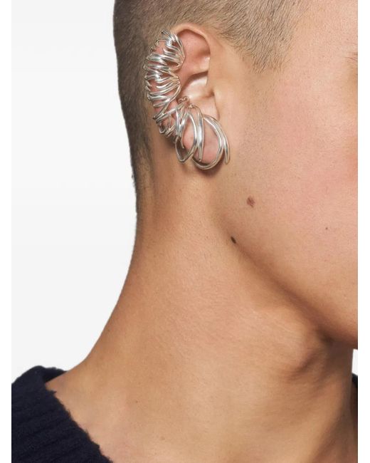 Panconesi White Ritorto Ear Cuff