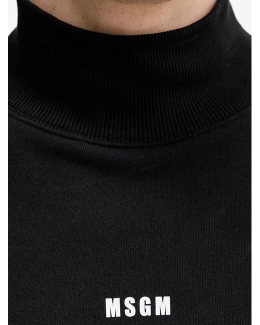 MSGM Rollkragenpullover Mit Logo in Black für Herren