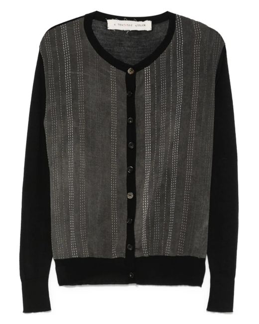 A Tentative Atelier Black Button-Up Cardigan