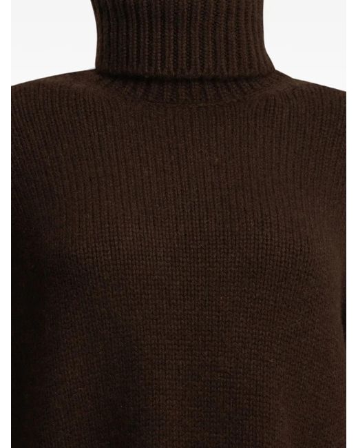 Semler Brown Roll-Neck Cashmere Sweater