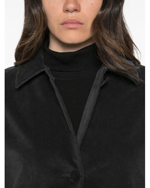 Whyci Black Button-Fastening Patch-Pocket Jacket
