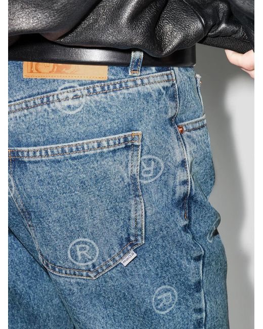 Martine Rose Gerade Jeans Mit Logo-Print in Blue für Herren