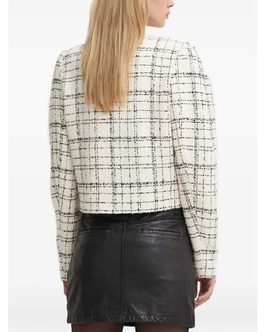 IRO White Plaid Jacket
