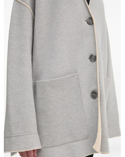 Ouí Gray Patch Pocket Cardigan