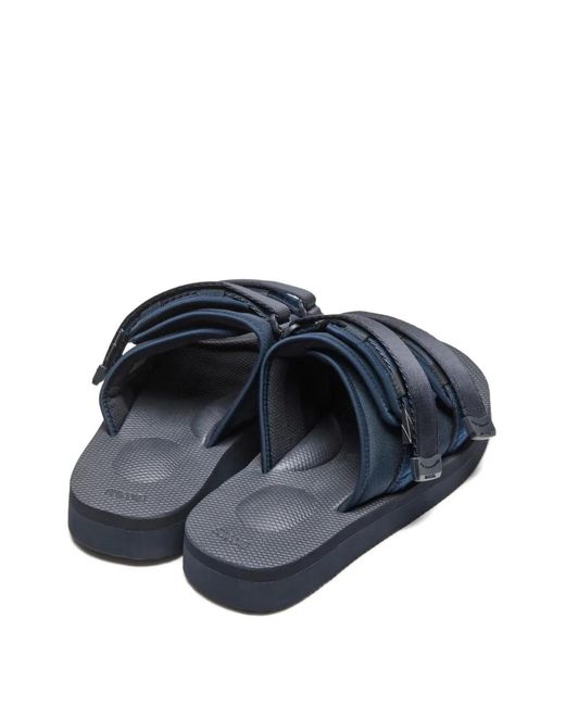Suicoke Blue Moto Touch-Strap Sandals
