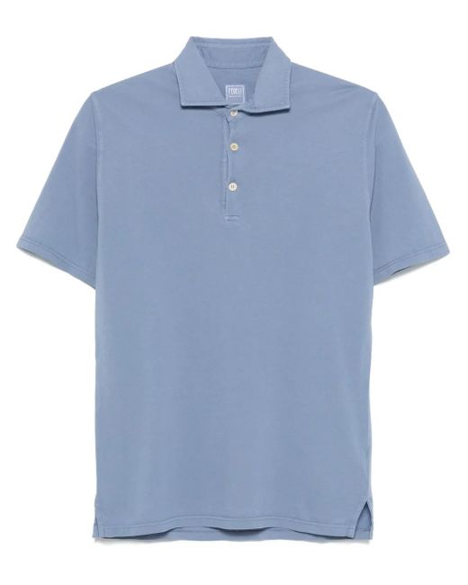 Fedeli Blue Piqué Polo Shirt for men