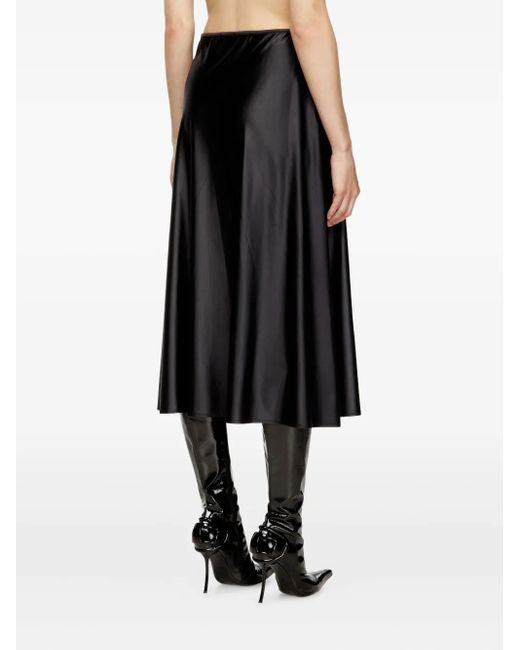 DIESEL Black Midi Skirt