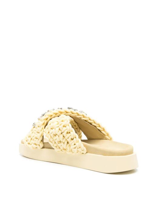 Inuikii Metallic 30Mm Leather Platform Sandals