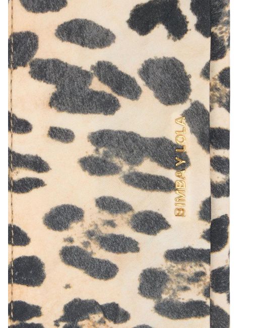 Bimba Y Lola Gray Leopard-Print Wallet