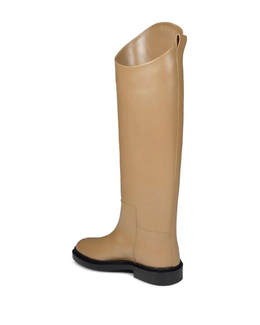 Jil Sander White Leather Boots