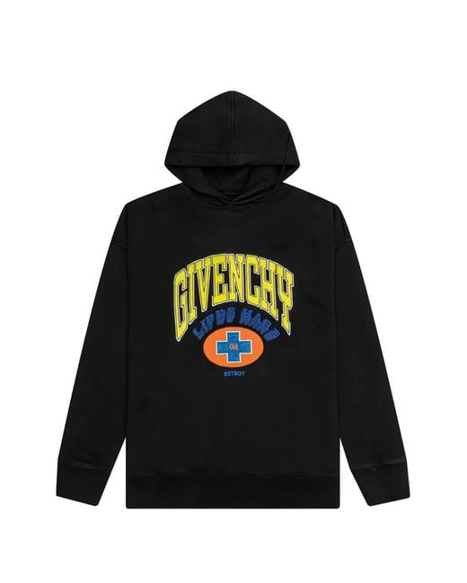 Givenchy Black Graphic Hoodie for men